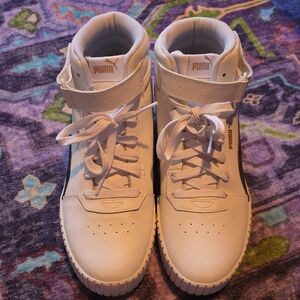 Womens Puma High-Top Sneakers - White